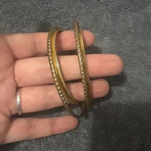 Hoop earrings in a gold color